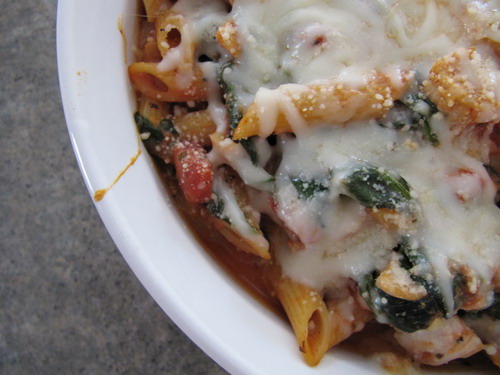 Three Cheese Chicken Penne from bakedbyrachel.com