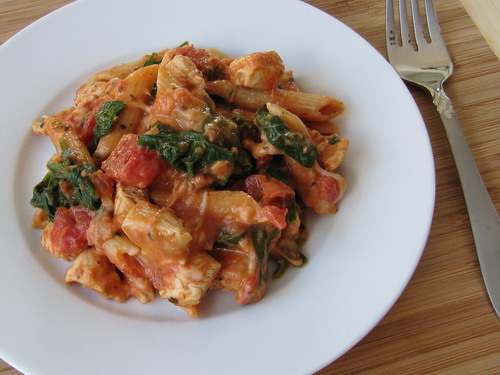 Three Cheese Chicken Penne from bakedbyrachel.com