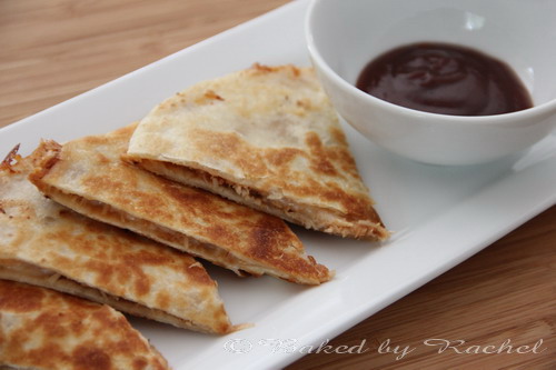 BBQ Chicken Quesadillas - bakedbyrachel.com