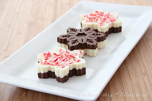 Snowflake Peppermint Bark - bakedbyrachel.com