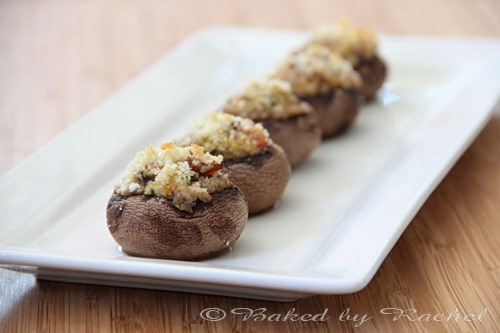 Spicy Stuffed Mushrooms - bakedbyrachel.com