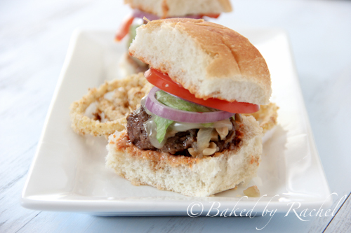 Mushroom Sliders with Spicy Fry Sauce - Baked by Rachel
