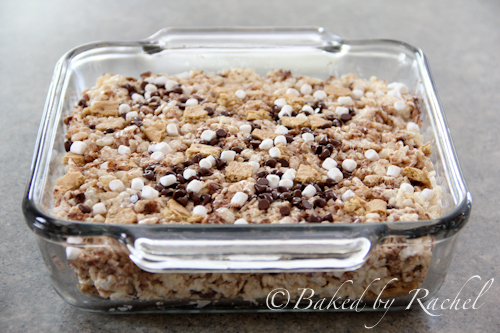 S'mores Rice Krispie Treats - Baked by Rachel