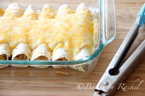 white chicken enchiladas - baked by rachel