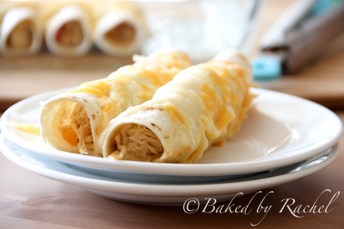 white chicken enchiladas - baked by rachel
