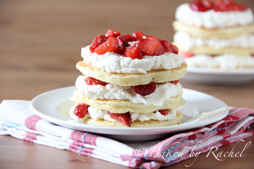 Strawberry Shortcake Pancakes - Baked by Rachel
