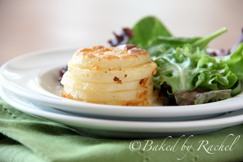Parmesan Scalloped Potato Stacks - bakedbyrachel.com