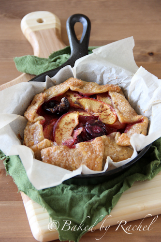 Skillet Cherry Peach Pies - bakedbyrachel.com