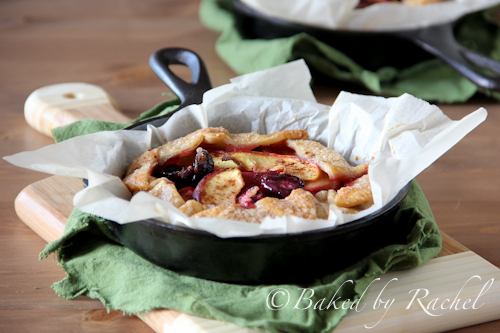 Skillet Cherry Peach Pies - bakedbyrachel.com
