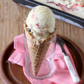 Strawberry and Fudge Swirl Ice Cream