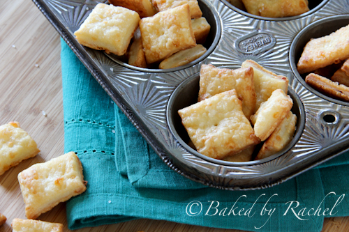 White Cheddar Cheese Crackers - bakedbyrachel.com