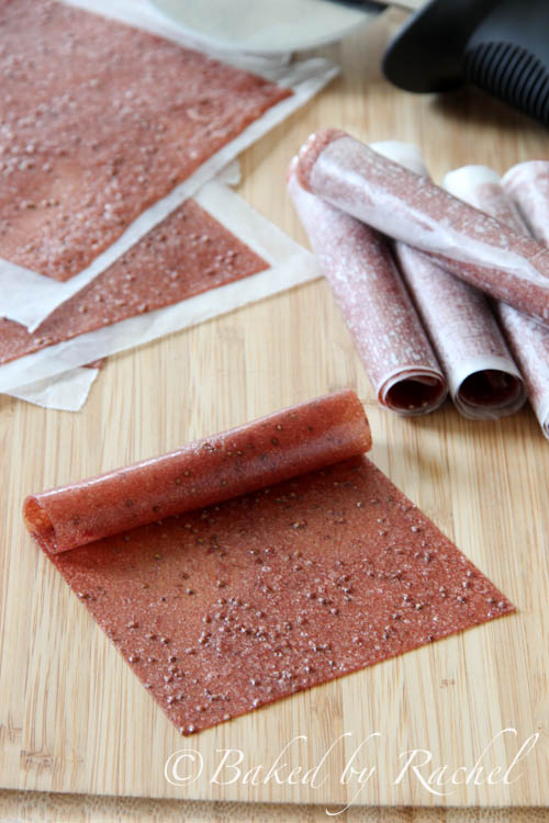 Strawberry Banana Fruit Leather - bakedbyrachel.com