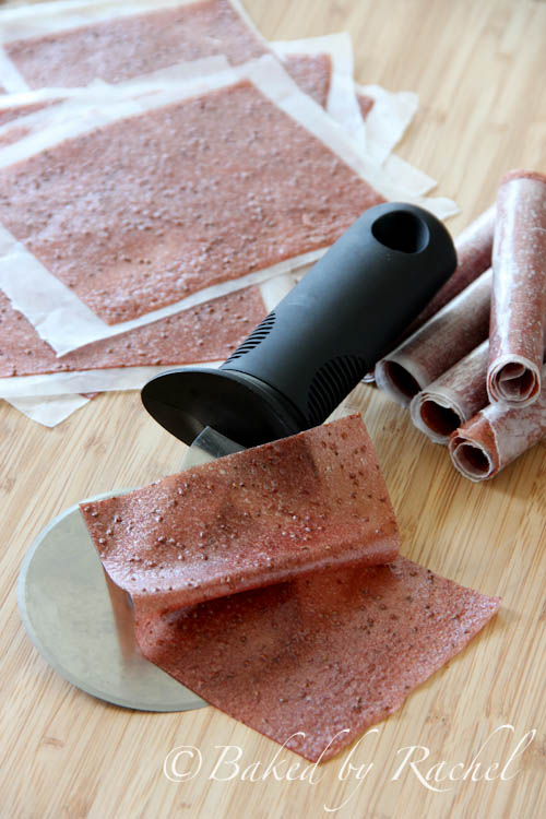 Strawberry Banana Fruit Leather - bakedbyrachel.com