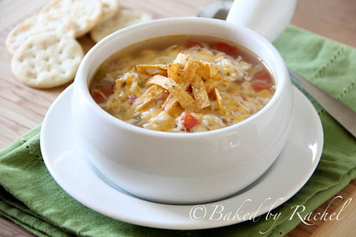 Slow Cooker Chicken Tortilla Soup - bakedbyrachel.com
