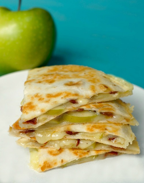 Apple Cheddar And Bacon Quesadillas