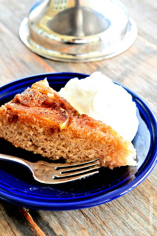 spiced apple upside down cake