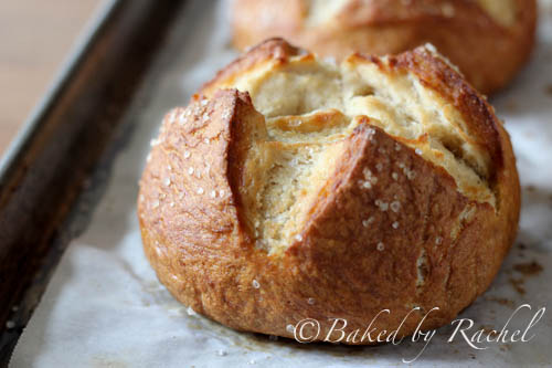 Beer Pretzel Bowls - bakedbyrachel.com