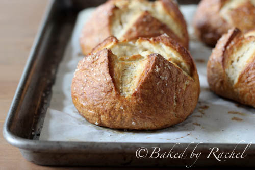 Beer Pretzel Bowls - bakedbyrachel.com