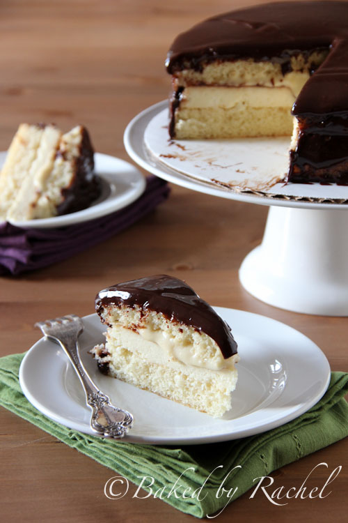 Boston Cream Pie Cheesecake - bakedbyrachel.com