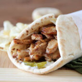 Spicy shawarma chicken wraps