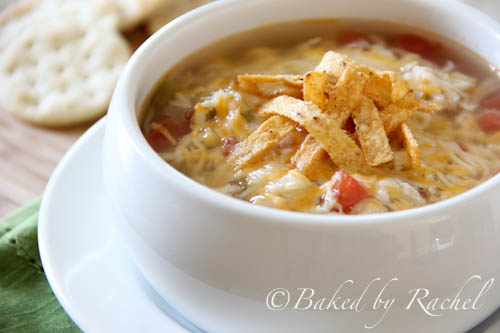Slow Cooker Chicken Tortilla Soup - bakedbyrachel.com