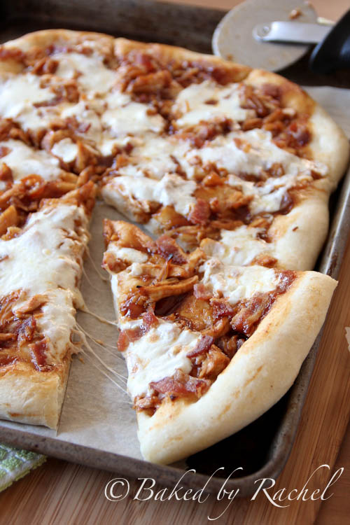 Bacon and Barbecue Chicken Pizza - bakedbyrachel.com