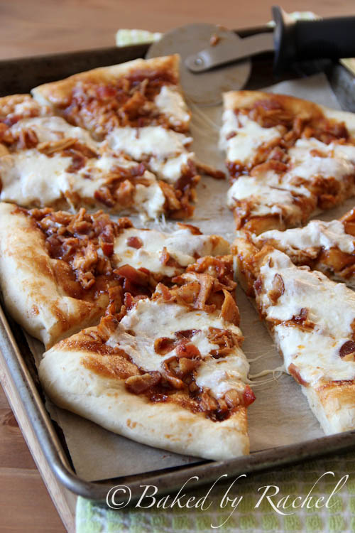 Bacon and Barbecue Chicken Pizza - bakedbyrachel.com