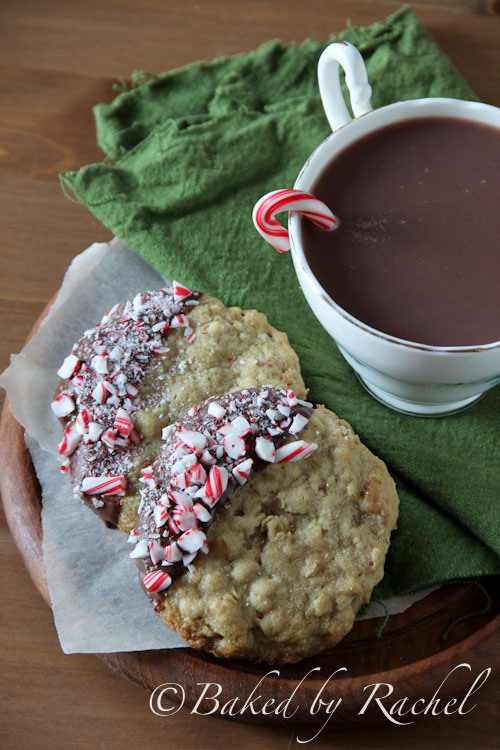 Oatmeal Peppermint Cookies - bakedbyrachel.com