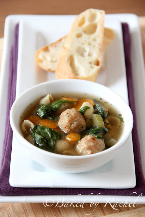 Slow Cooker Italian Wedding Soup Recipe - bakedbyrachel.com