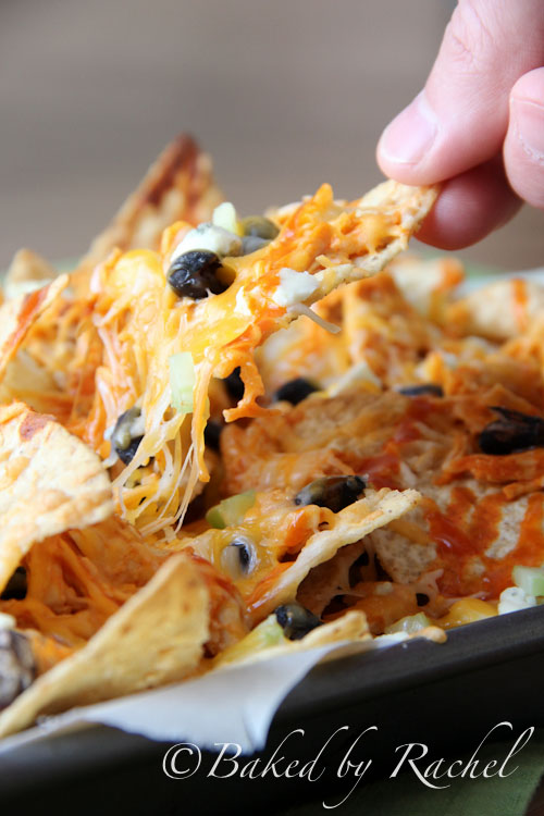 Buffalo Chicken Nachos Recipe - bakedbyrachel.com