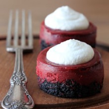 Mini Red Velvet Cheesecakes
