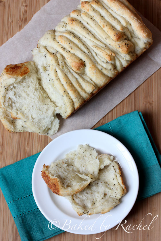 Garlic and Herb Pull Apart Bread Recipe - bakedbyrachel.com