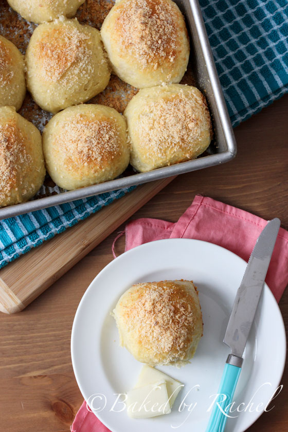 Parmesan and Onion Dinner Rolls Recipe - bakedbyrachel.com