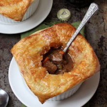 Beef and Guinness Pies with Puff Pastry Recipe - bakedbyrachel.com