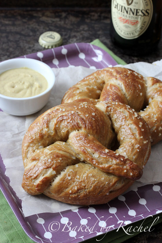 Soft Guinness Pretzels with Sea Salt Recipe - bakedbyrachel.com