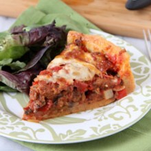 Deep Dish Chicago Style Pizza Recipe from bakedbyrachel.com