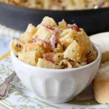 Three Cheese Skillet Bacon Mac and Cheese