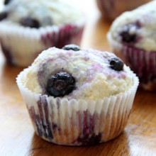 Lemon Blueberry Muffins Recipe from bakedbyrachel.com