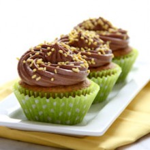 Banana Cupcakes with Chocolate Buttercream Frosting Recipe from bakedbyrachel.com