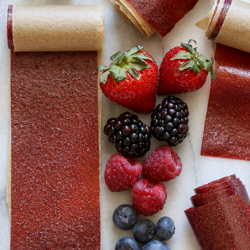 Easy homemade berry fruit leather recipe from @bakedbyrachel A fun snack for the entire family!