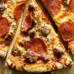 Sausage and Pepperoni Pizza – Baked by Rachel